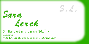 sara lerch business card